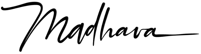 madhava logo schriftzug black