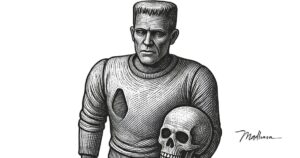 Radierung von Frankenstein's Monster