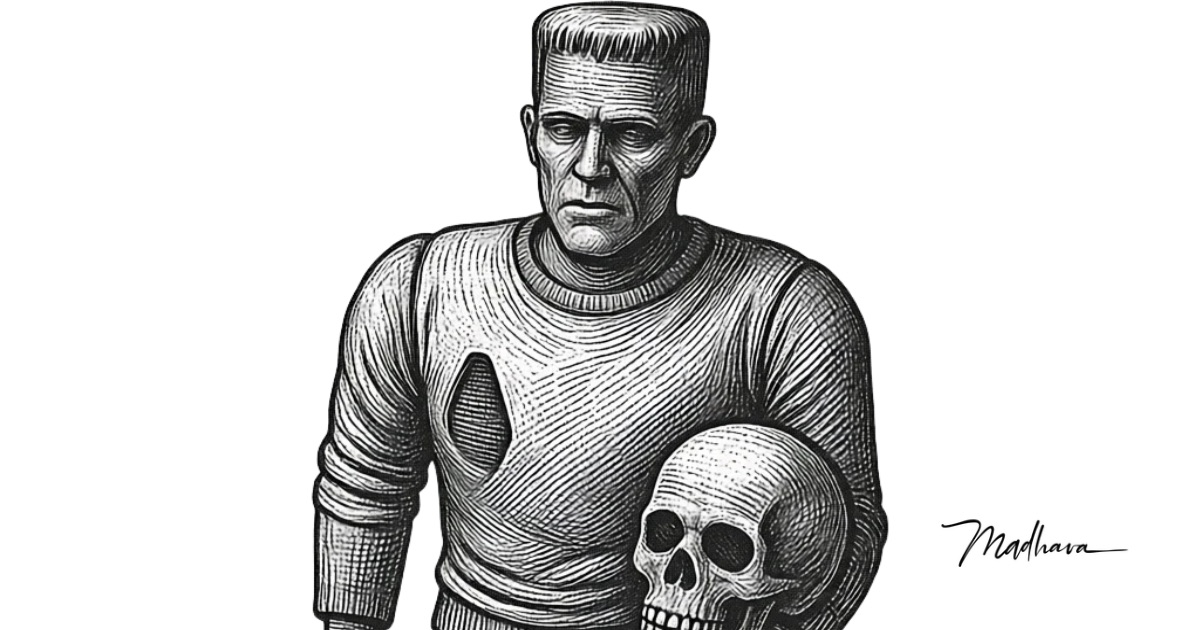Radierung von Frankenstein's Monster